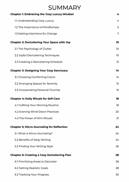 The Cozy Luxury Reset: One Day At A Time E-Book (Digital Download)